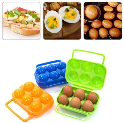 Portable Camping BBQ Egg Storage Box | Travel Kitchen Utensils | Outdoor Tableware